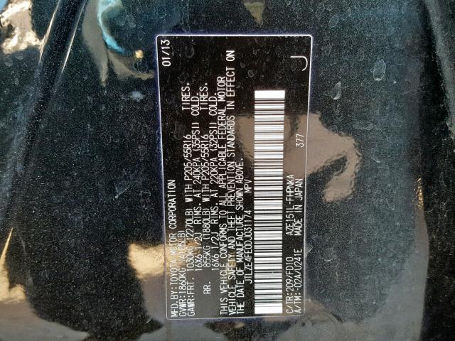 JTLZE4FE0DJ031174 - 2013 TOYOTA SCION XB Қара фото 10