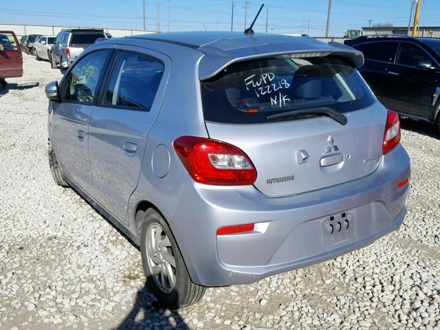 ML32A4HJ4HH004837 - 2017 MITSUBISHI MIRAGE SE SILVER photo 3