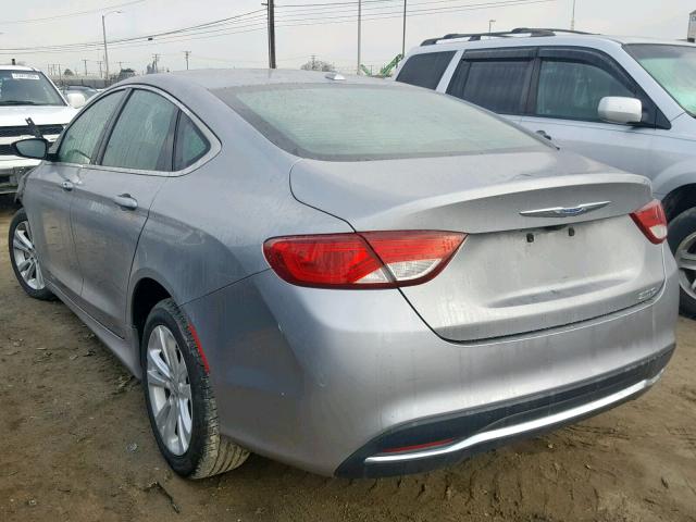 1C3CCCAB5FN591593 - 2015 CHRYSLER 200 LIMITE GRAY photo 3