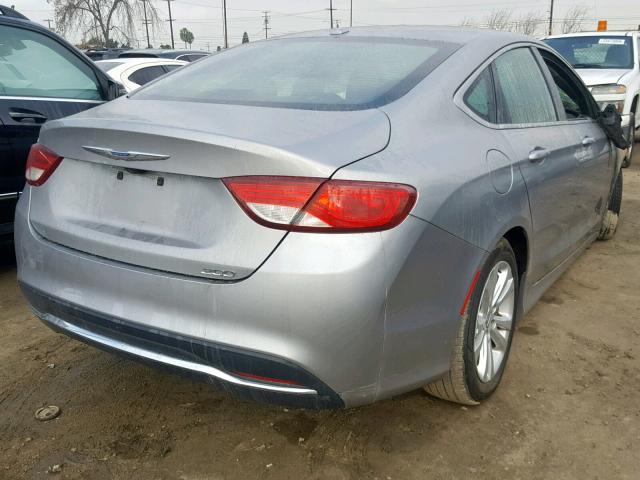 1C3CCCAB5FN591593 - 2015 CHRYSLER 200 LIMITE GRAY photo 4