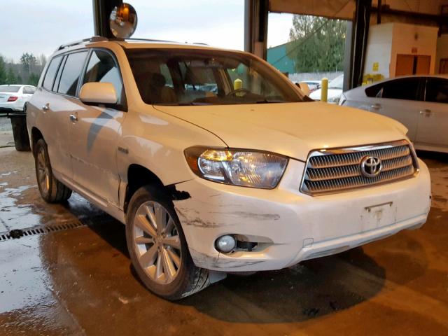 JTEEW44A692028607 - 2009 TOYOTA HIGHLANDER WHITE photo 1