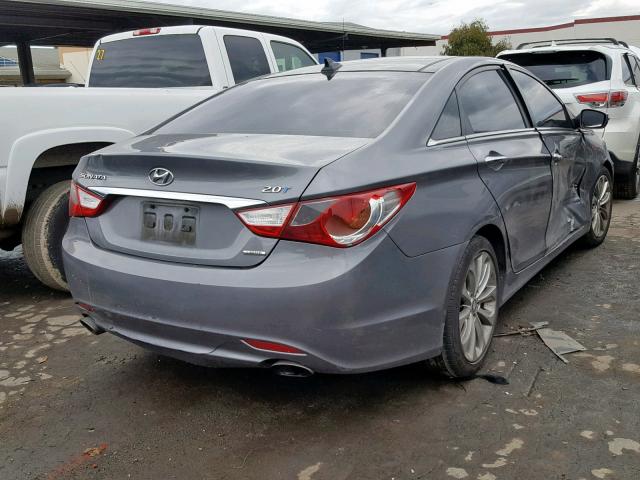 5NPEC4AB3CH406740 - 2012 HYUNDAI SONATA SE GRAY photo 4