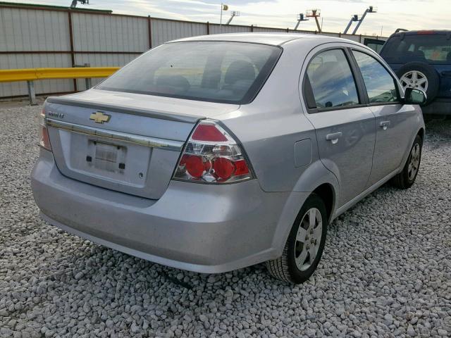 KL1TD5DE3BB193134 - 2011 CHEVROLET AVEO LS SILVER photo 4