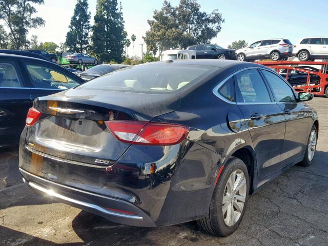 1C3CCCAB7GN159475 - 2016 CHRYSLER 200 LIMITE BLACK photo 4