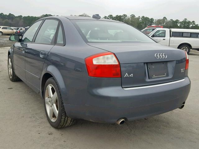 WAULC68E84A142049 - 2004 AUDI A4 1.8T QU GRAY photo 3