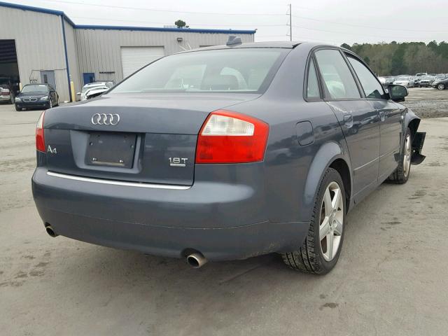 WAULC68E84A142049 - 2004 AUDI A4 1.8T QU GRAY photo 4