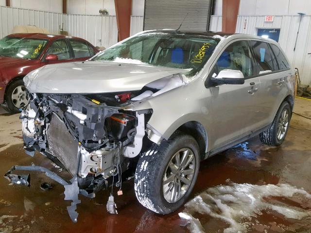 2FMDK3JC0BBB02997 - 2011 FORD EDGE SEL SILVER photo 2