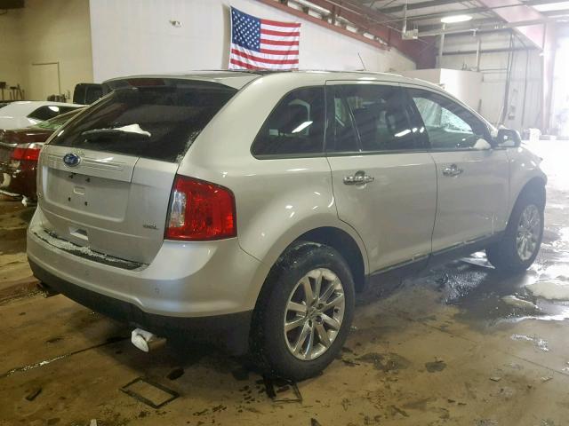 2FMDK3JC0BBB02997 - 2011 FORD EDGE SEL SILVER photo 4