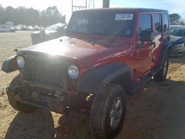 1J4GA69167L114484 - 2007 JEEP WRANGLER R RED photo 2