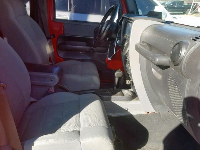 1J4GA69167L114484 - 2007 JEEP WRANGLER R RED photo 5