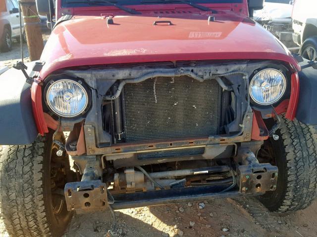 1J4GA69167L114484 - 2007 JEEP WRANGLER R RED photo 9