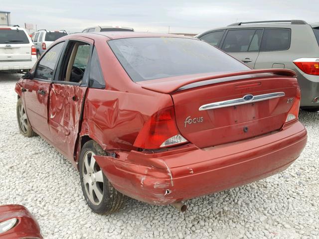 1FAFP383X2W207572 - 2002 FORD FOCUS ZTS RED photo 3