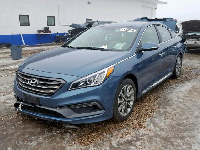 5NPE34AF4HH511975 - 2017 HYUNDAI SONATA SPO GRAY photo 2