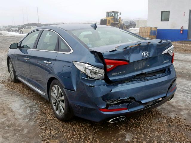 5NPE34AF4HH511975 - 2017 HYUNDAI SONATA SPO GRAY photo 3