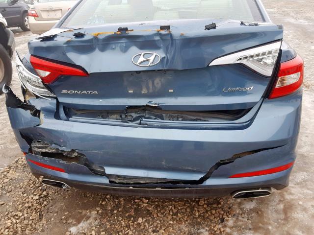 5NPE34AF4HH511975 - 2017 HYUNDAI SONATA SPO GRAY photo 9