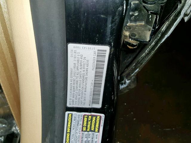 WVWRU63BX5E051348 - 2005 VOLKSWAGEN PASSAT GLX 黑色 照片 10