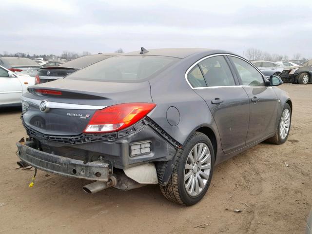 W04GV5EVXB1051434 - 2011 BUICK REGAL CXL GRAY photo 4