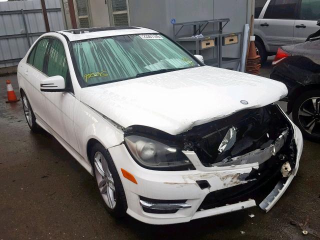 WDDGF4HB2EA913621 - 2014 MERCEDES-BENZ C 250 WHITE photo 1