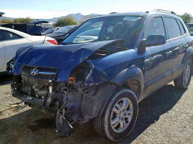 KM8JN12D78U885793 - 2008 HYUNDAI TUCSON SE BLUE photo 2