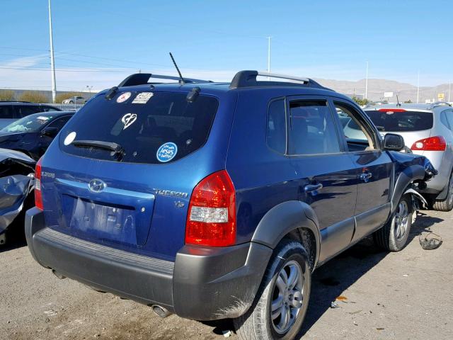 KM8JN12D78U885793 - 2008 HYUNDAI TUCSON SE BLUE photo 4