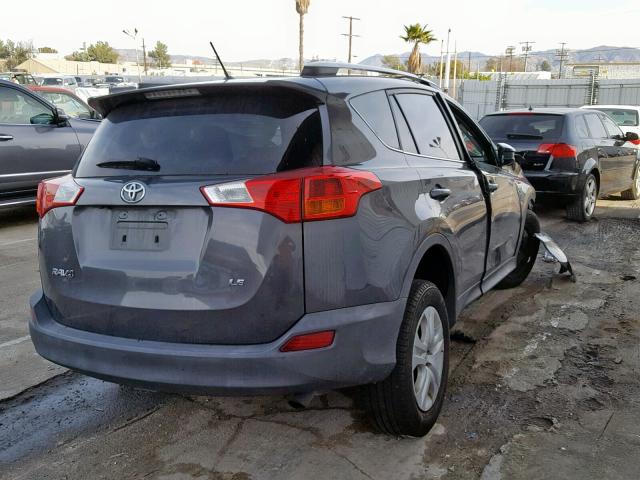 2T3ZFREV5DW005579 - 2013 TOYOTA RAV4 LE GRAY photo 4