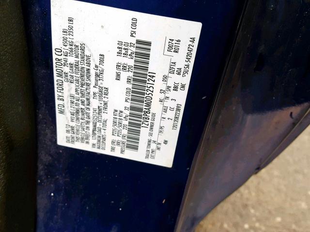 1ZVBP8AM0D5251241 - 2013 FORD MUSTANG Синий фото 10