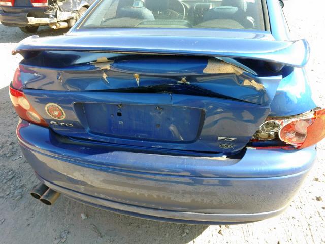 6G2VX12G94L297542 - 2004 PONTIAC GTO BLUE photo 9