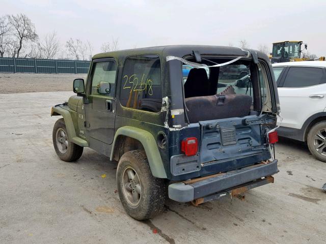 1J4FA39S45P379834 - 2005 JEEP WRANGLER X GREEN photo 3