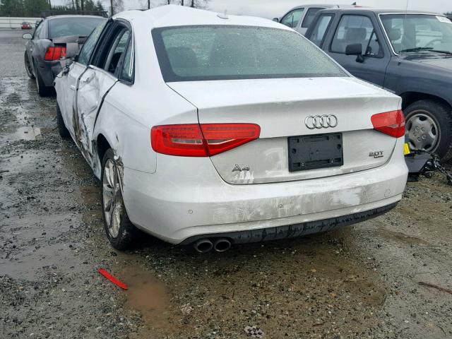 WAUFFAFL3DA147765 - 2013 AUDI A4 PREMIUM WHITE photo 3