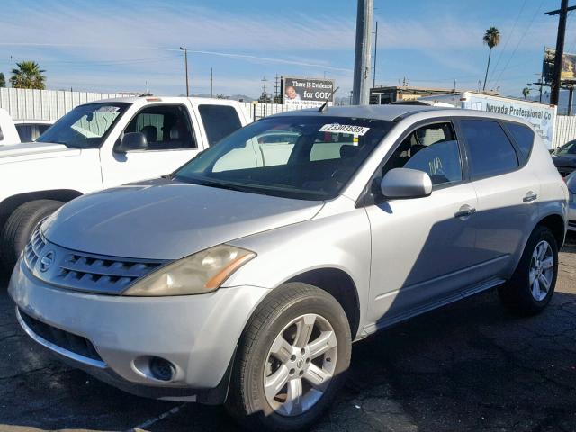 JN8AZ08W96W520498 - 2006 NISSAN MURANO SL GRAY photo 2