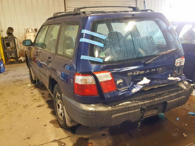 JF1SF63512H714795 - 2002 SUBARU FORESTER L BLUE photo 3