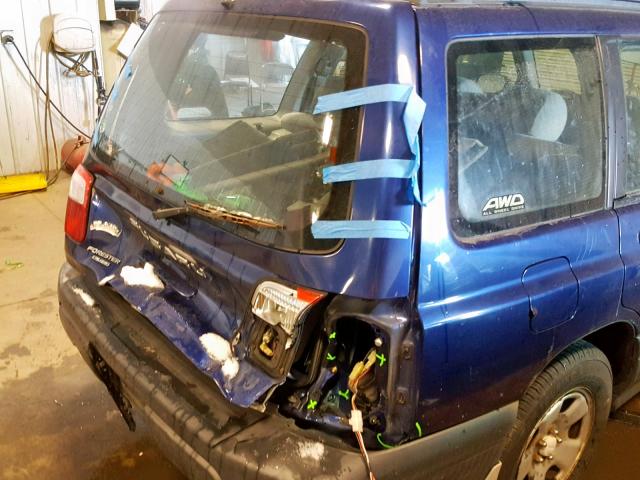 JF1SF63512H714795 - 2002 SUBARU FORESTER L BLUE photo 9