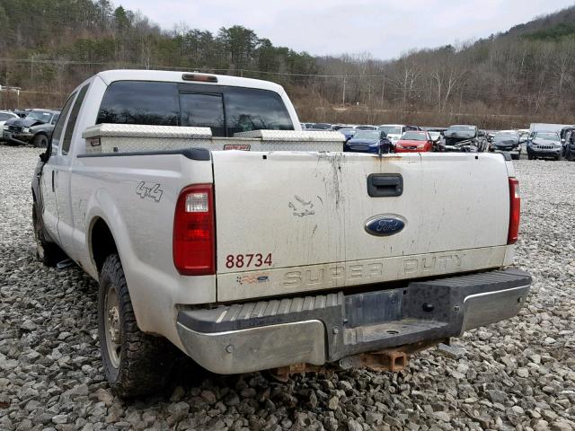 1FTSX21508EB00575 - 2008 FORD F250 SUPER WHITE photo 3