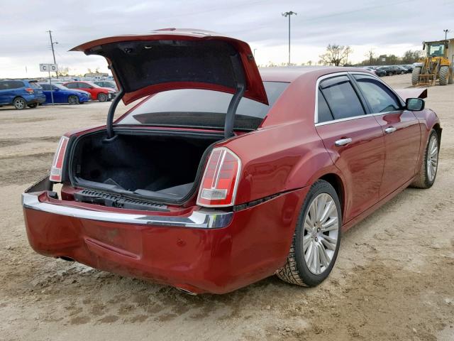 2C3CCAEG3EH105719 - 2014 CHRYSLER 300C RED photo 4