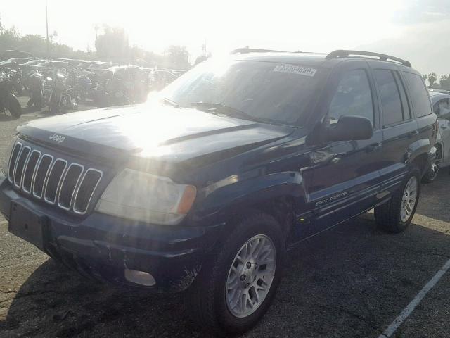 1J4GX58S42C323945 - 2002 JEEP GRAND CHER BLUE photo 2