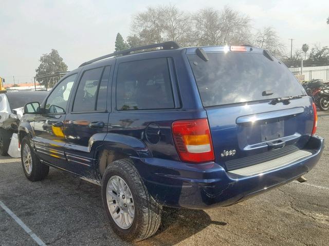 1J4GX58S42C323945 - 2002 JEEP GRAND CHER BLUE photo 3