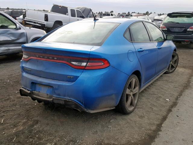 1C3CDFEB9FD369458 - 2015 DODGE DART GT BLUE photo 4