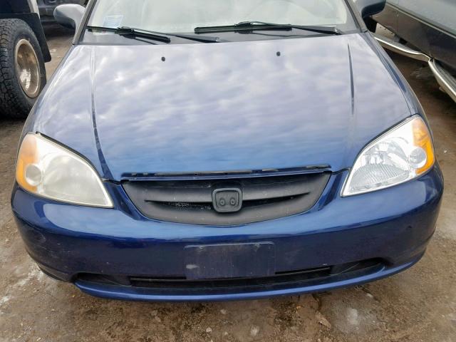 1HGEM22523L012217 - 2003 HONDA CIVIC LX BLUE photo 9