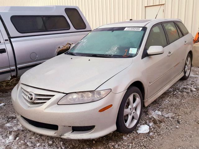 1YVHP83D055M30031 - 2005 MAZDA 6 S GRAY photo 2