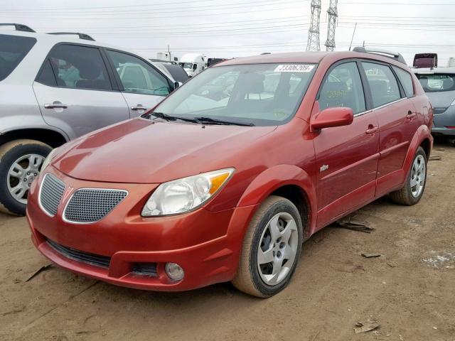 5Y2SL63895Z411470 - 2005 PONTIAC VIBE MAROON photo 2