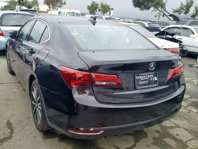19UUB2F5XFA017399 - 2015 ACURA TLX TECH შავი ფოტო 3
