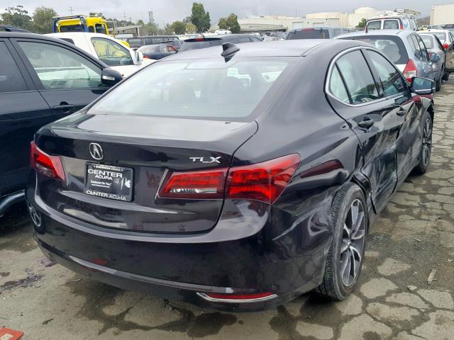 19UUB2F5XFA017399 - 2015 ACURA TLX TECH შავი ფოტო 4