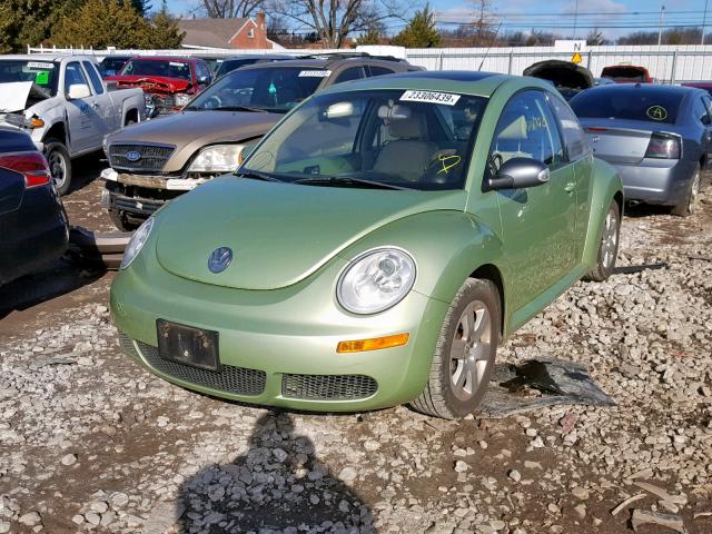 3VWRW31C07M506643 - 2007 VOLKSWAGEN NEW BEETLE GREEN photo 2