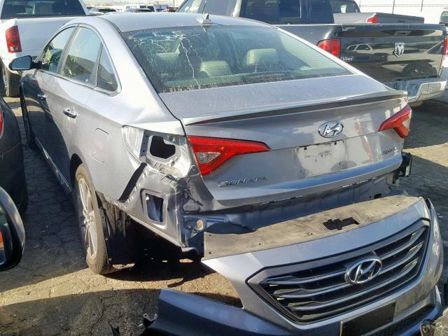 5NPE34AFXGH334010 - 2016 HYUNDAI SONATA SPO SILVER photo 3