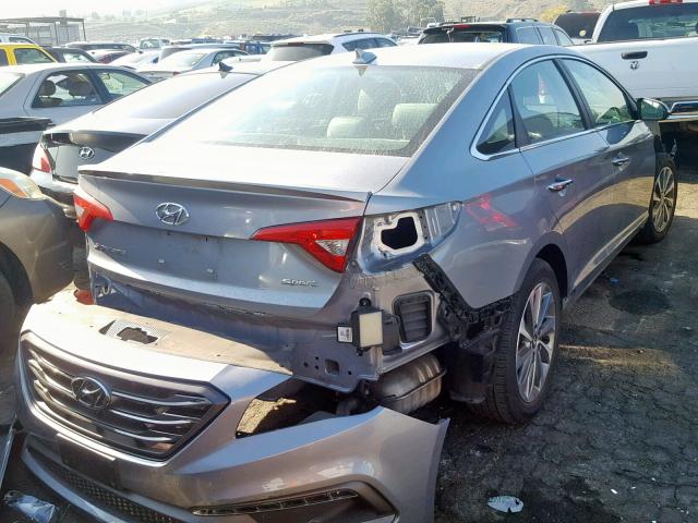 5NPE34AFXGH334010 - 2016 HYUNDAI SONATA SPO SILVER photo 4