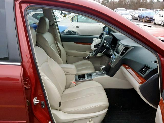 4S4BRDLC9B2406647 - 2011 SUBARU OUTBACK 3. RED photo 5