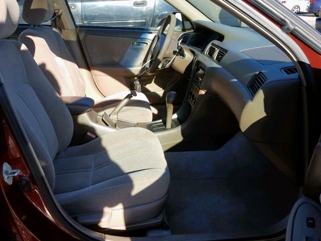 4T1BG22K01U814895 - 2001 TOYOTA CAMRY BURGUNDY photo 5