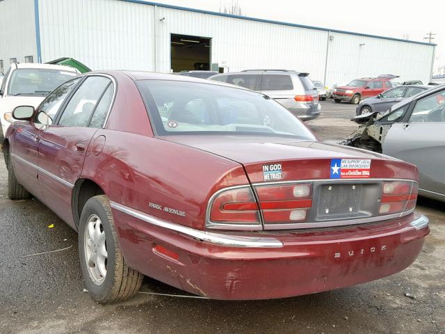 1G4CW54K414168444 - 2001 BUICK PARK AVENU MAROON photo 3