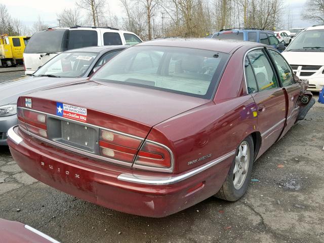 1G4CW54K414168444 - 2001 BUICK PARK AVENU MAROON photo 4