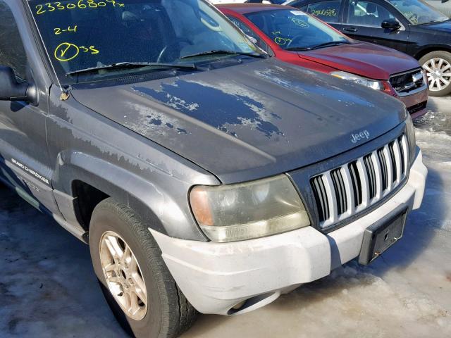 1J4GW48S34C330305 - 2004 JEEP GRAND CHER GRAY photo 9